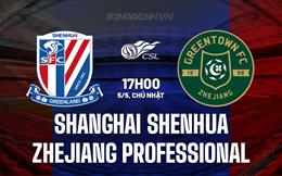 Nhận định Shanghai Shenhua vs Zhejiang Pro 17h00 ngày 5/5 (VĐQG Trung Quốc 2024)
