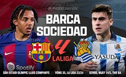 Nhận định Barcelona vs Real Sociedad (02h00 ngày 14/5): Đội khách cần điểm