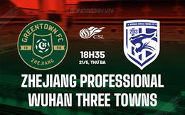 Nhận định Zhejiang Pro vs Wuhan Three Towns 18h35 ngày 21/5 (VĐQG Trung Quốc 2024)