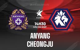 Nhận định Anyang vs Cheongju 14h30 ngày 2/6 (Hạng 2 Hàn Quốc 2024)