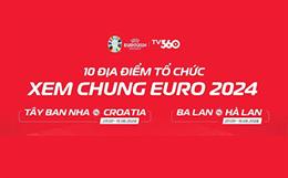 Đại tiệc XEM CHUNG EURO 2024 trên TV360: 10 tỉnh thành đã sẵn sàng