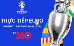 Trực tiếp VCK EURO 2024 bảng A và B hôm nay 15/6 (Link xem TV360, VTV)