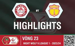 Video tổng hợp: TPHCM - Nam Định (Vòng 23 V-League 2023/24)