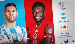 Trực tiếp kết quả Argentina vs Canada 7h00 ngày 21/6 (Copa America 2024)