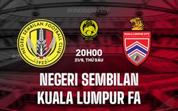 Nhận định Negeri Sembilan vs Kuala Lumpur FA 20h00 ngày 21/6 (VĐQG Malaysia 2024)