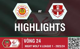 Highlights CAHN - Hải Phòng | Hoa phượng đỏ dập nát | Vòng 24 V-League 2023/24