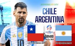 Nhận định bóng đá Chile vs Argentina (08h00 ngày 26/6): Đoạt vé sớm