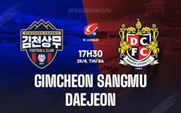 Nhận định Gimcheon Sangmu vs Daejeon 17h30 ngày 25/6 (VDQG Hàn Quốc 2024)