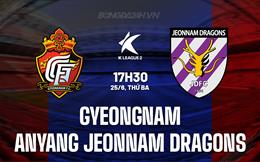 Nhận định Gyeongnam vs Anyang 17h30 ngày 25/6 (Hạng 2 Hàn Quốc 2024)