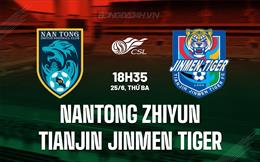 Nhận định Nantong Zhiyun vs Tianjin Jinmen Tiger 18h35 ngày 25/6 (VĐQG Trung Quốc 2024)