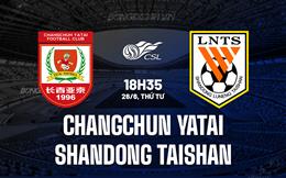 Nhận định Changchun Yatai vs Shandong Taishan 18h35 ngày 26/6 (VĐQG Trung Quốc 2024)