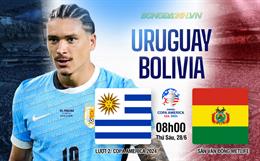 Nhận định bóng đá Uruguay vs Bolivia (08h00 ngày 28/6): Chiếm lợi thế sớm