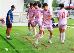 U16 Việt Nam tập sút penalty trước trận đấu U16 Thái Lan