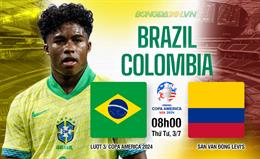 Không thể đánh bại Colombia, Brazil phải gặp Uruguay ở tứ kết Copa America 2024