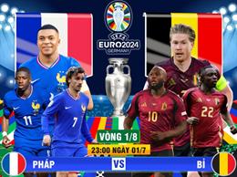 Trực tiếp kết quả Pháp vs Bỉ 23h00 ngày 1/7 (Euro 2024)