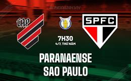 Nhận định Paranaense vs Sao Paulo 7h30 ngày 4/7 (VĐQG Brazil 2024)