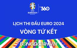 Lịch thi đấu Tứ kết Euro 2024 đá hôm nào? Xem trên kênh gì?