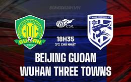 Nhận định Beijing Guoan vs Wuhan Three Towns 18h35 ngày 7/7 (VĐQG Trung Quốc 2024)