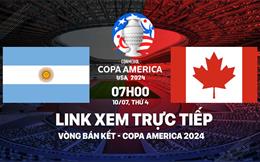 Argentina vs Canada link xem trực tiếp bóng đá Copa America 2024 hôm nay