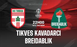 Nhận định Tikves Kavadarci vs Breidablik 1h30 ngày 12/7 (Conference League 2023/24)