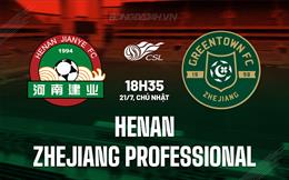 Nhận định Henan vs Zhejiang Professional 18h35 ngày 21/7 (VĐQG Trung Quốc 2024)