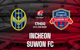 Nhận định Incheon vs Suwon FC 17h00 ngày 21/7 (VĐQG Hàn Quốc 2024)