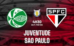 Nhận định Juventude vs Sao Paulo 4h30 ngày 22/7 (VĐQG Brazil 2024)