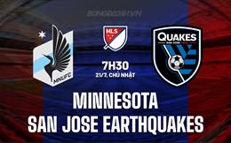 Nhận định Minnesota vs San Jose Earthquakes 7h30 ngày 21/7 (Nhà nghề Mỹ 2024)