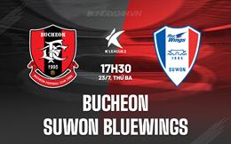 Nhận định Bucheon vs Suwon Bluewings 17h30 ngày 23/7 (Hạng 2 Hàn Quốc 2024)