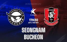 Nhận định Seongnam vs Bucheon 17h30 ngày 27/7 (Hạng 2 Hàn Quốc 2024)