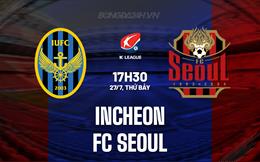 Nhận định Incheon vs FC Seoul 17h30 ngày 27/7 (VĐQG Hàn Quốc 2024)