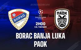 Nhận định Borac Banja vs PAOK 2h00 ngày 1/8 (Champions League 2024/25)