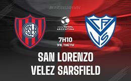 Nhận định San Lorenzo vs Velez Sarsfield 7h10 ngày 7/8 (Cúp QG Argentina 2024)