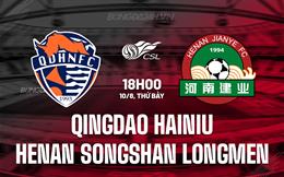 Nhận định Qingdao Hainiu vs Henan Songshan Longmen 18h00 ngày 10/8 (VĐQG Trung Quốc 2024)