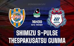 Nhận định Shimizu S-Pulse vs Thespakusatsu Gunma 16h30 ngày 10/8 (Hạng 2 Nhật Bản 2024)