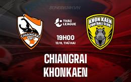 Nhận định Chiangrai vs Khonkaen 19h00 ngày 12/8 (VĐQG Thái Lan 2024/25)