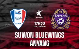 Nhận định Suwon Bluewings vs Anyang 17h30 ngày 12/8 (Hạng 2 Hàn Quốc 2024)