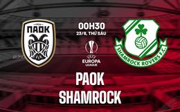 Nhận định bóng đá PAOK vs Shamrock 0h30 ngày 23/8 (Europa League 2024/25)