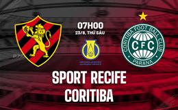 Nhận định Sport Recife vs Coritiba 7h00 ngày 23/8 (Hạng 2 Brazil 2024)