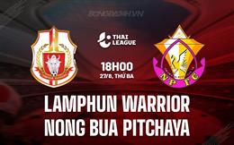 Nhận định Lamphun Warrior vs Nong Bua Pitchaya 18h00 ngày 27/8 (VĐQG Thái Lan 2024/25)