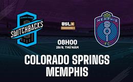 Nhận định Colorado Springs Switchbacks vs Memphis 8h00 ngày 29/8 (Hạng nhất Mỹ 2024)