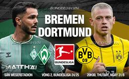 Nhận định Bremen vs Dortmund (20h30 ngày 31/8): Chờ đội khách vượt khó