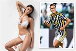 Vợ Federico Chiesa nổi bật với bikini trắng