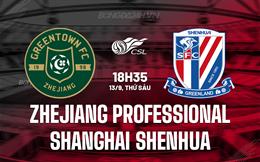 Nhận định Zhejiang Professional vs Shanghai Shenhua 18h35 ngày 13/9 (VĐQG Trung Quốc 2024)