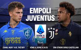 Nhận định Empoli vs Juventus (23h00 ngày 14/9): Khó có nhiều bàn thắng