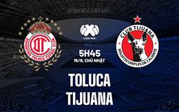 Nhận định bóng đá Toluca vs Tijuana 5h45 ngày 15/9 (VĐQG Mexico 2024/25)