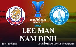 Lee Man vs Nam Định link xem AFC Champions League Two 2024/25