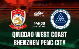 Nhận định Qingdao West Coast vs Shenzhen Peng City 14h30 ngày 22/9 (VĐQG Trung Quốc 2024)