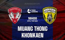 Nhận định Muang Thong vs Khonkaen 18h00 ngày 27/9 (VĐQG Thái Lan 2024/25)