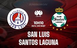 Nhận định San Luis vs Santos Laguna 10h10 ngày 29/9 (VĐQG Mexico 2024/25)